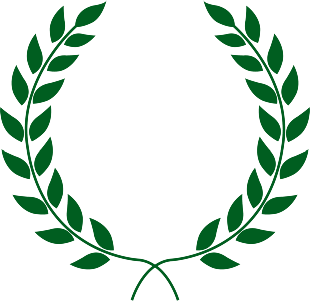 Green Laurel Wreath Graphic PNG Image