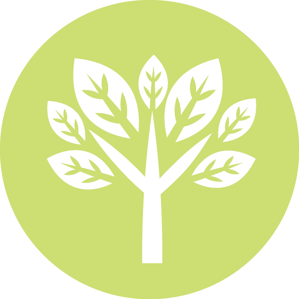 Green Leaf Tree Icon PNG Image