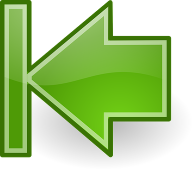 Green Left Arrow Icon PNG Image