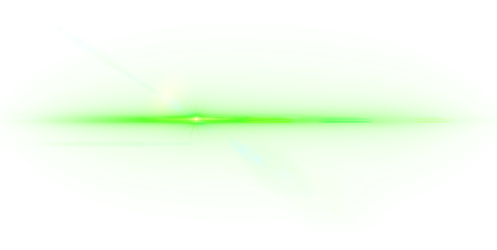 Green Lens Flare Background PNG Image