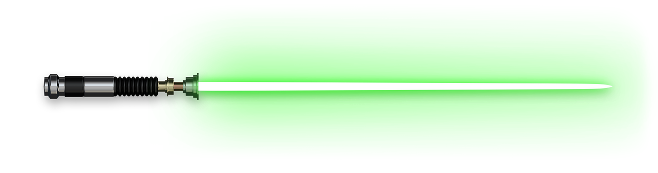 Green Lightsaber Illuminated PNG Image