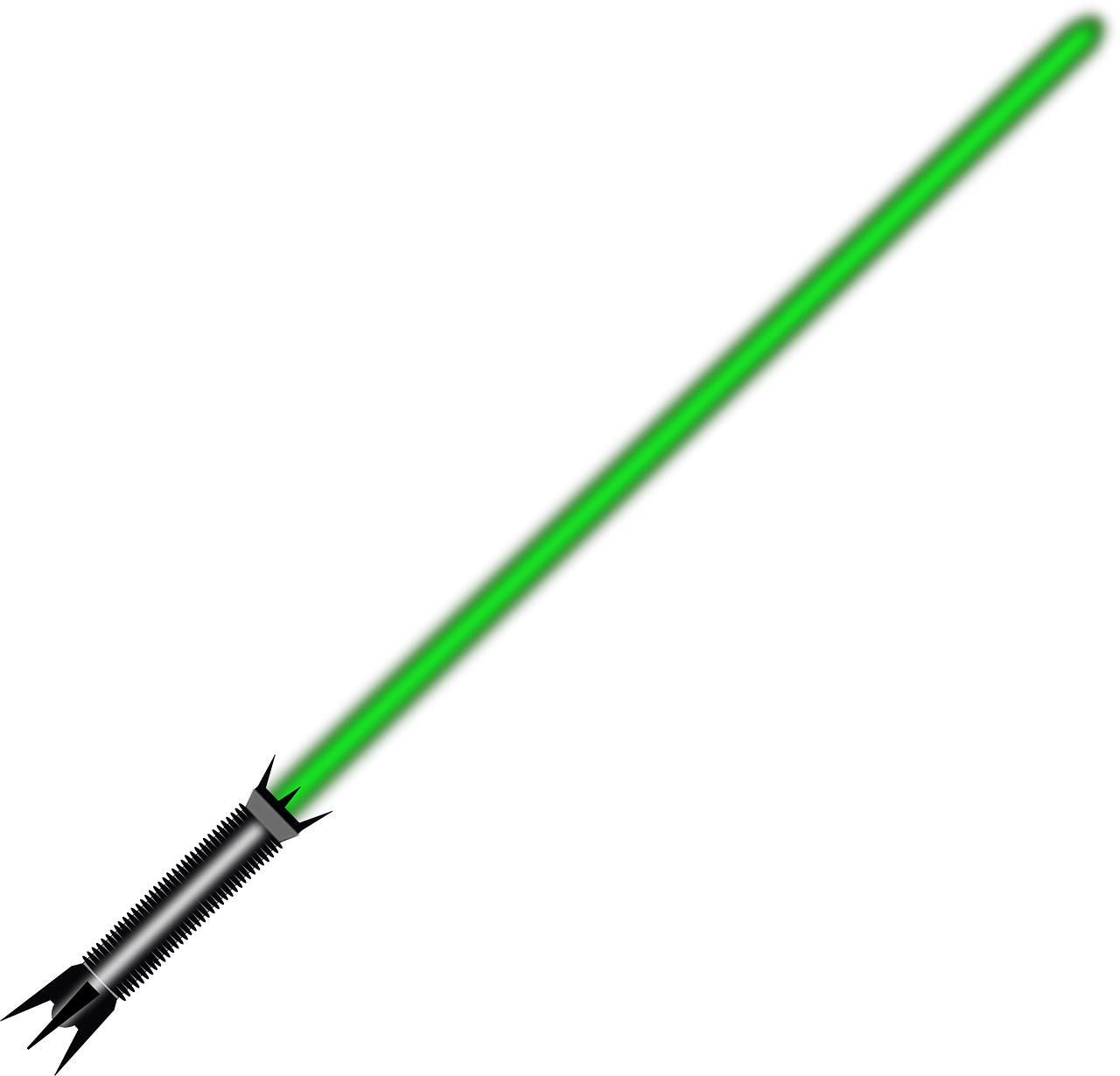 Green Lightsaber Illustration PNG Image