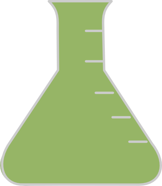 Green Liquid Erlenmeyer Flask PNG Image