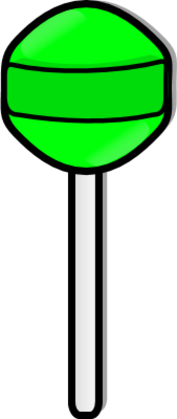 Green Lollipop Illustration PNG Image