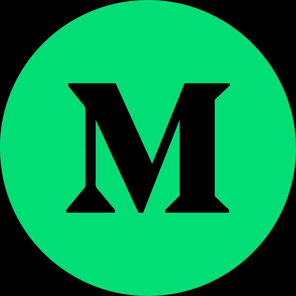 Green M Letter Logo PNG Image