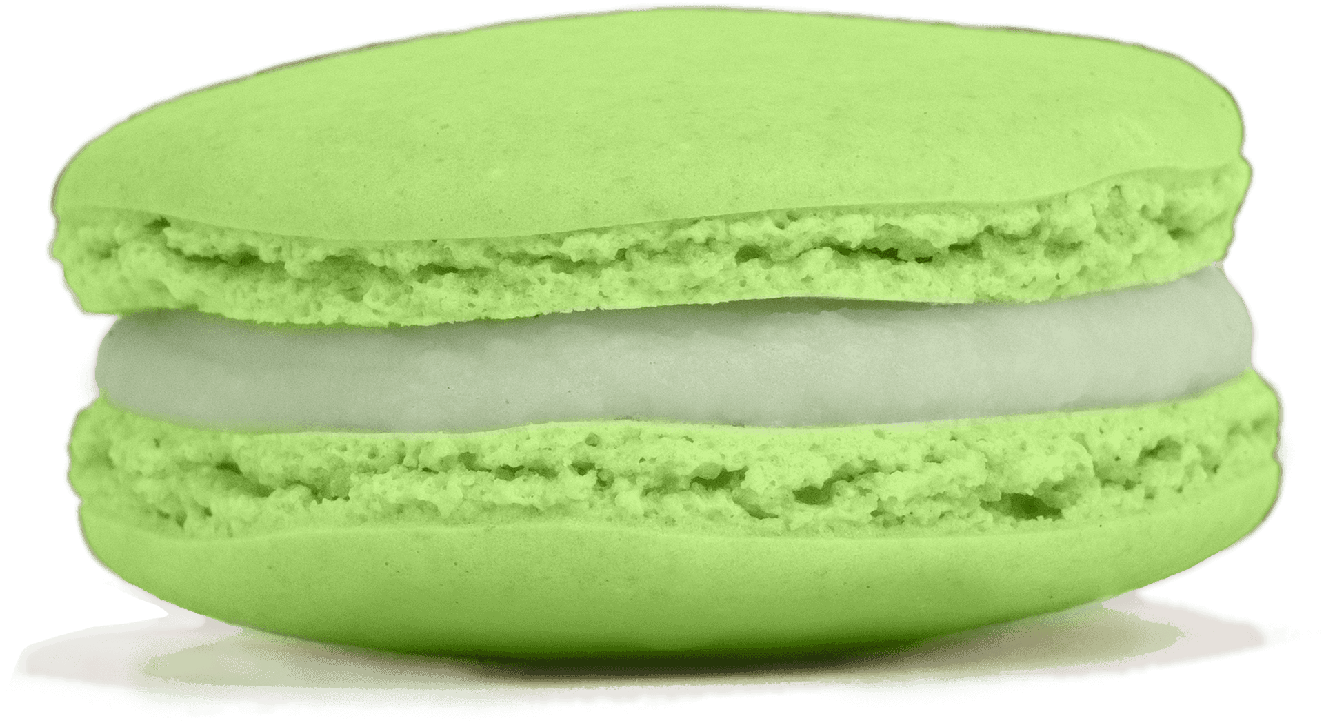 Green Macaron Sweet Treat PNG Image