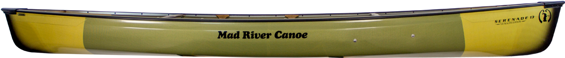 Green Mad River Canoe Side View PNG Image