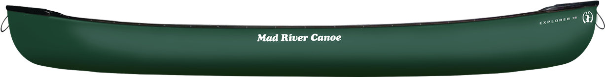 Green Mad River Explorer Canoe PNG Image