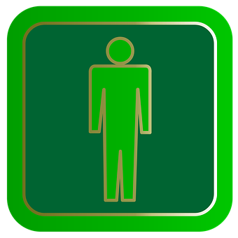 Green Male Sign Icon PNG Image