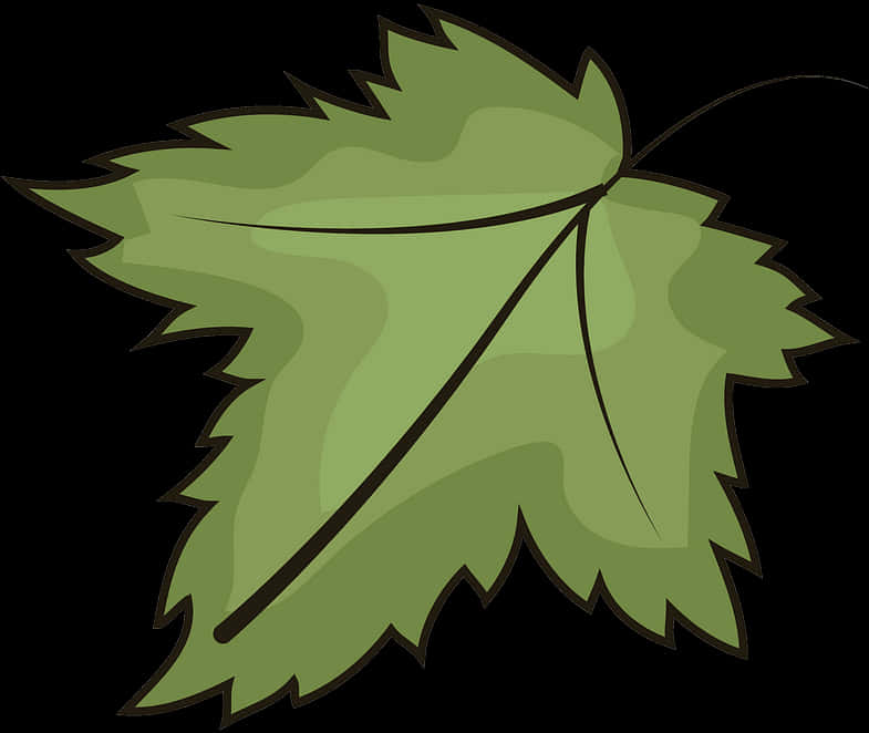 Green Maple Leaf Clipart PNG Image