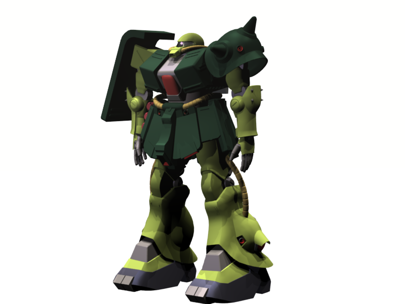 Green Mecha Robot Standing PNG Image