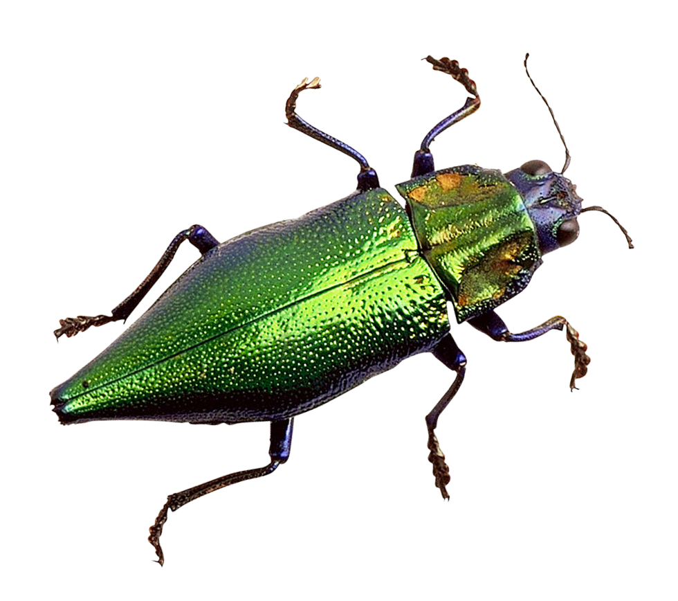 Green Metallic Beetle PNG Image