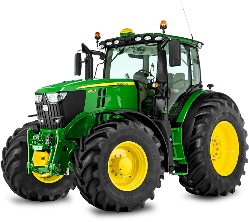 Green Modern Agricultural Tractor PNG Image