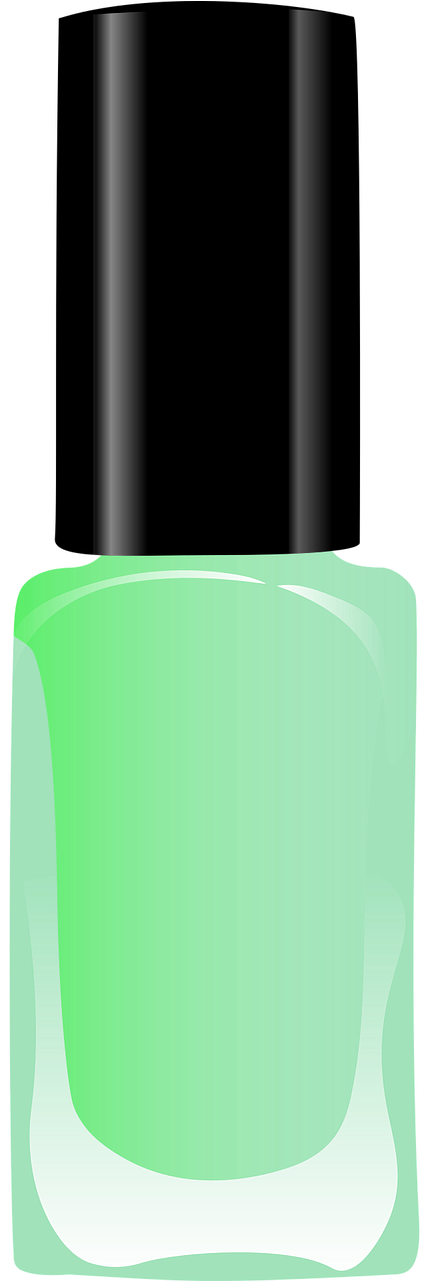 Green Nail Polish Bottle PNG Image