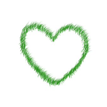 Green Neon Heart Shaped Outline PNG Image