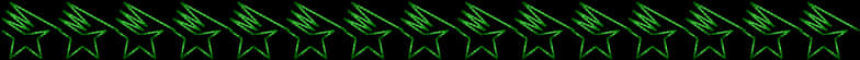 Green Neon Star Border Pattern PNG Image