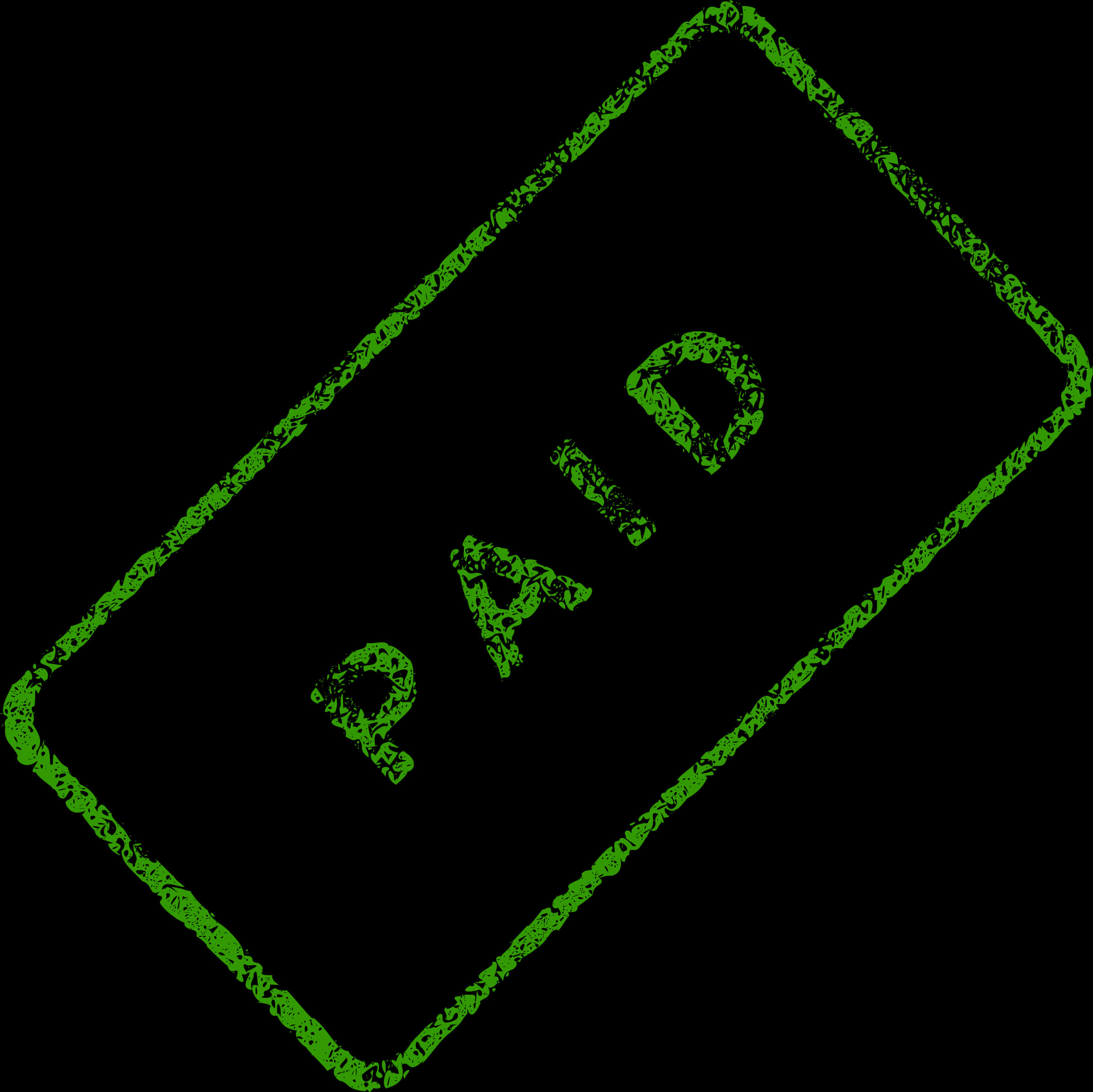 Green Paid Stamp Graphic PNG Image