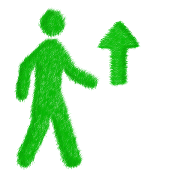 Green Pedestrian Signal Arrow PNG Image