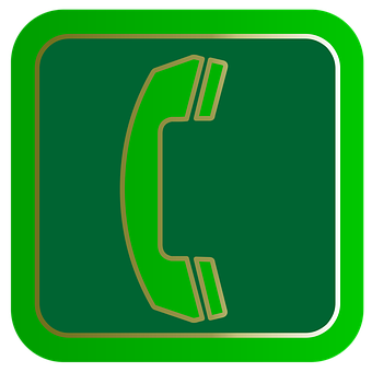 Green Phone Icon PNG Image