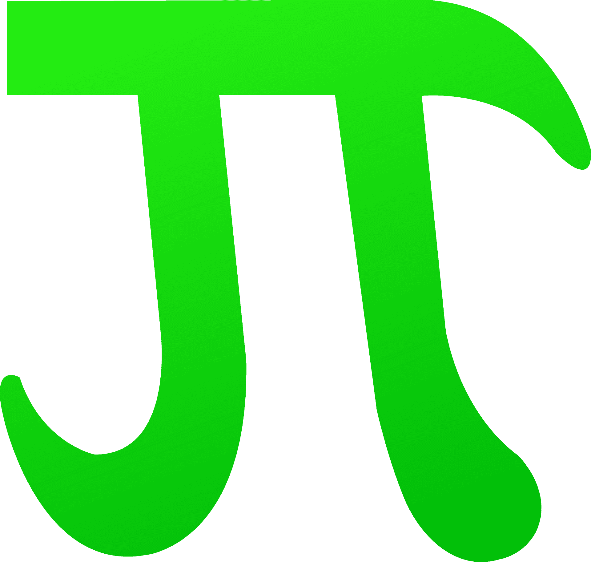 Green Pi Symbol PNG Image