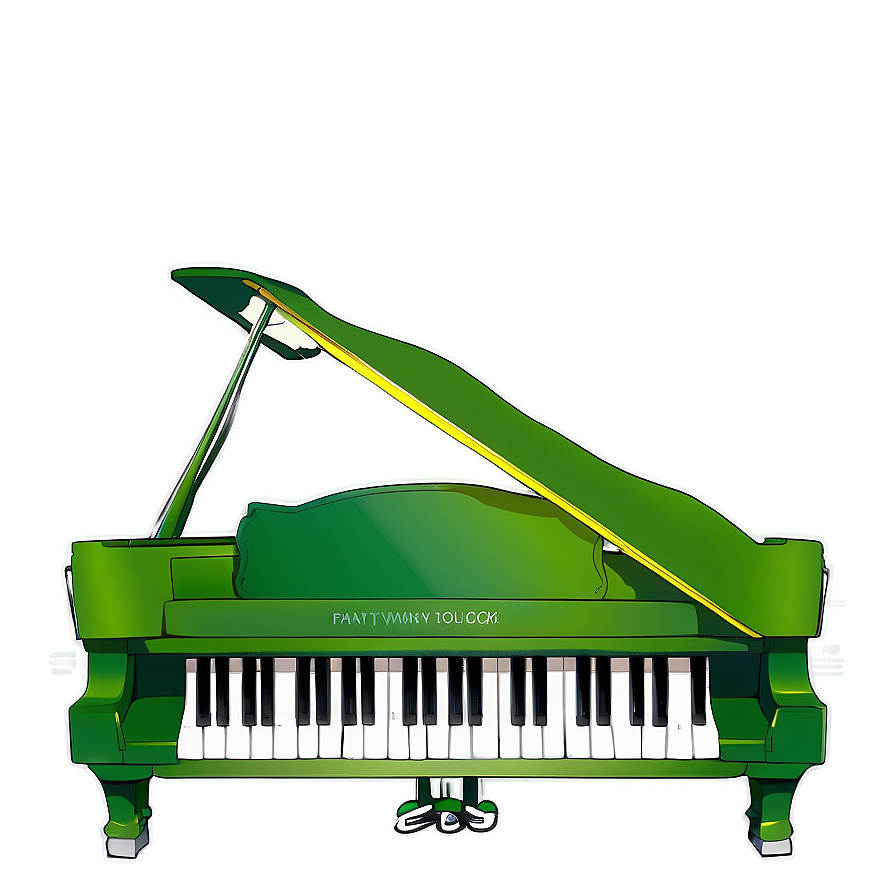 Green Piano Png Ano17 PNG Image