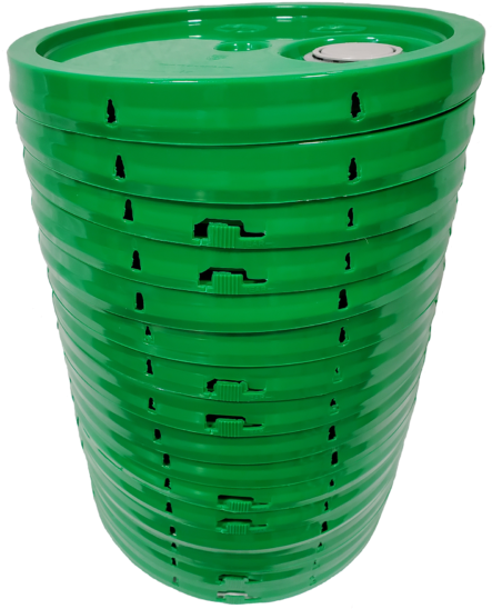 Green Plastic Bucket Stacked PNG Image