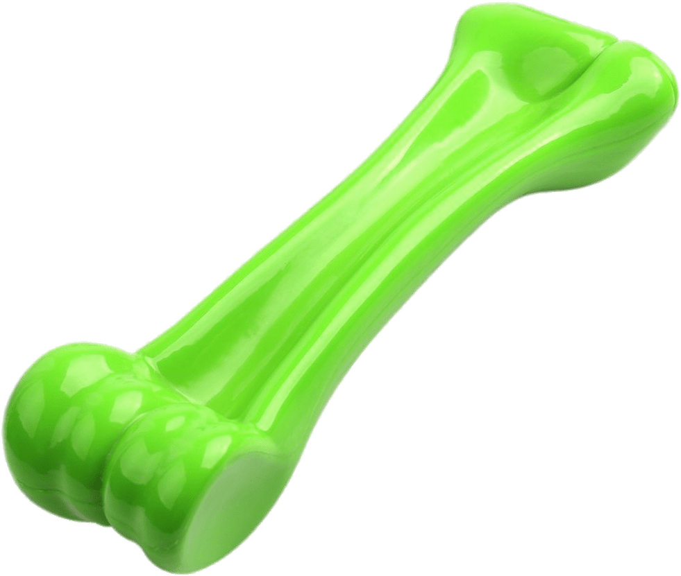 Green Plastic Dog Bone Toy PNG Image