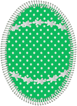 Green Polka Dot Easter Egg PNG Image