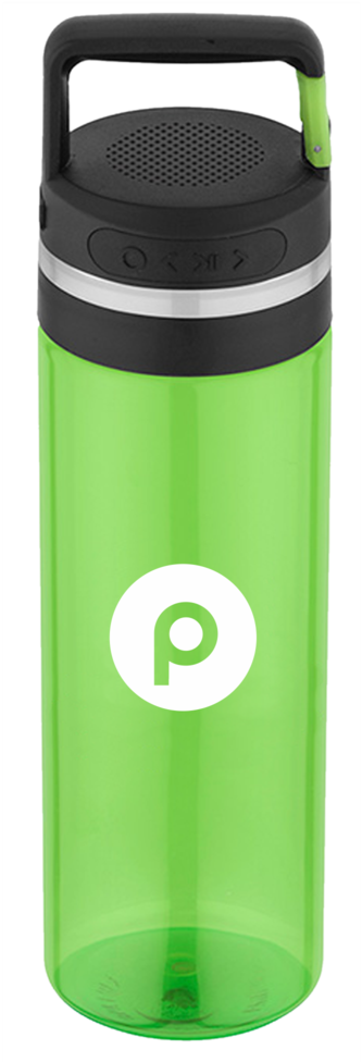 Green Portable Speaker Water Bottle PNG Image