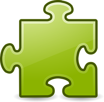 Green Puzzle Piece Icon PNG Image