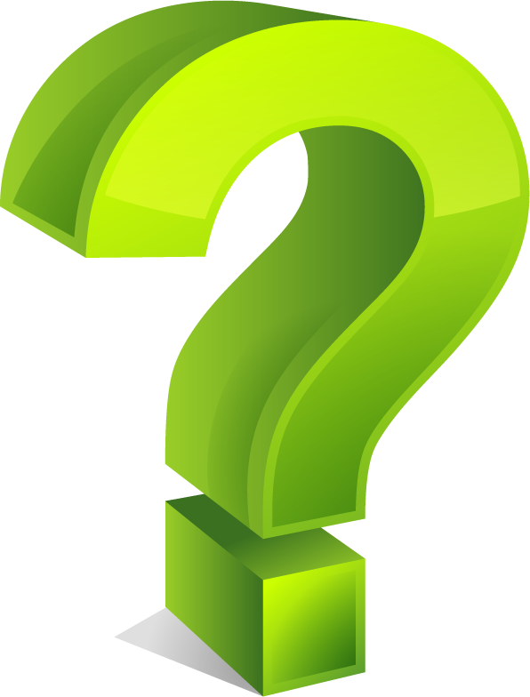 Green Question Mark Graphic PNG Image