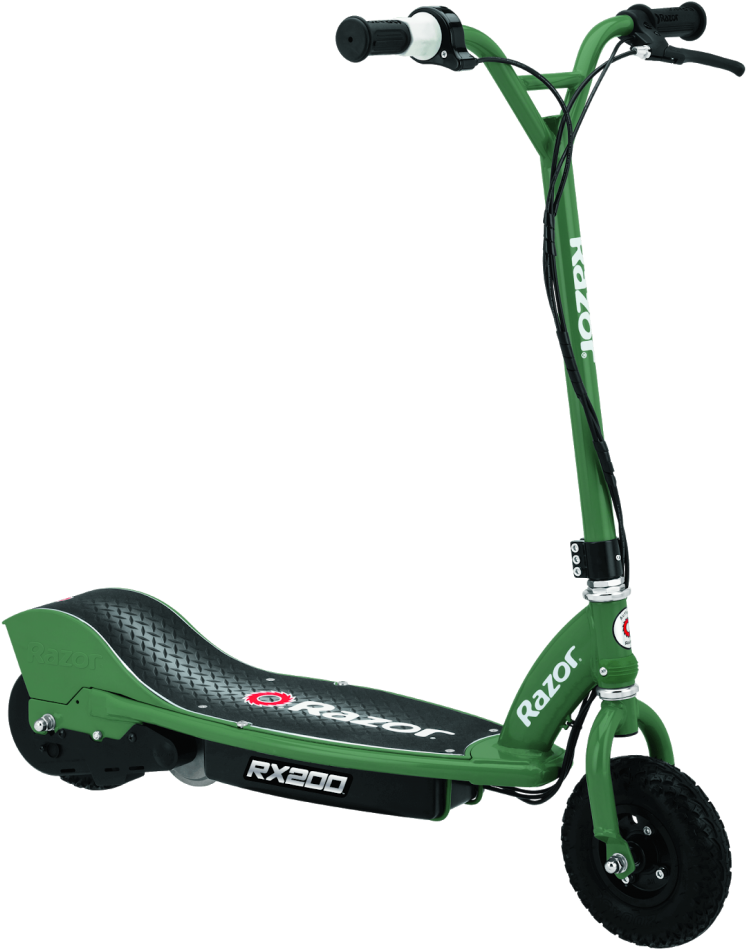 Green Razor R X200 Electric Scooter PNG Image