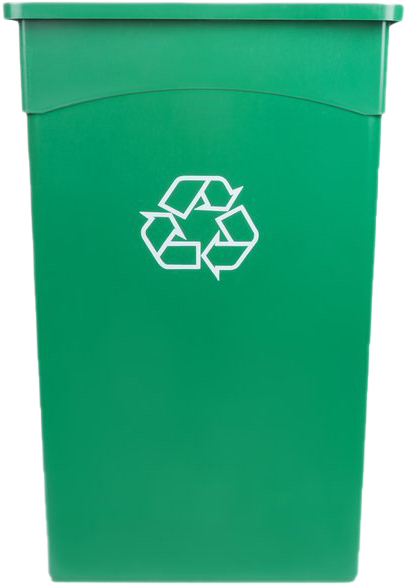 Green Recycling Bin Icon PNG Image