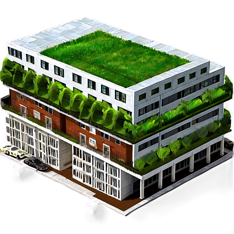 Green Roof Buildings Png Utm9 PNG Image