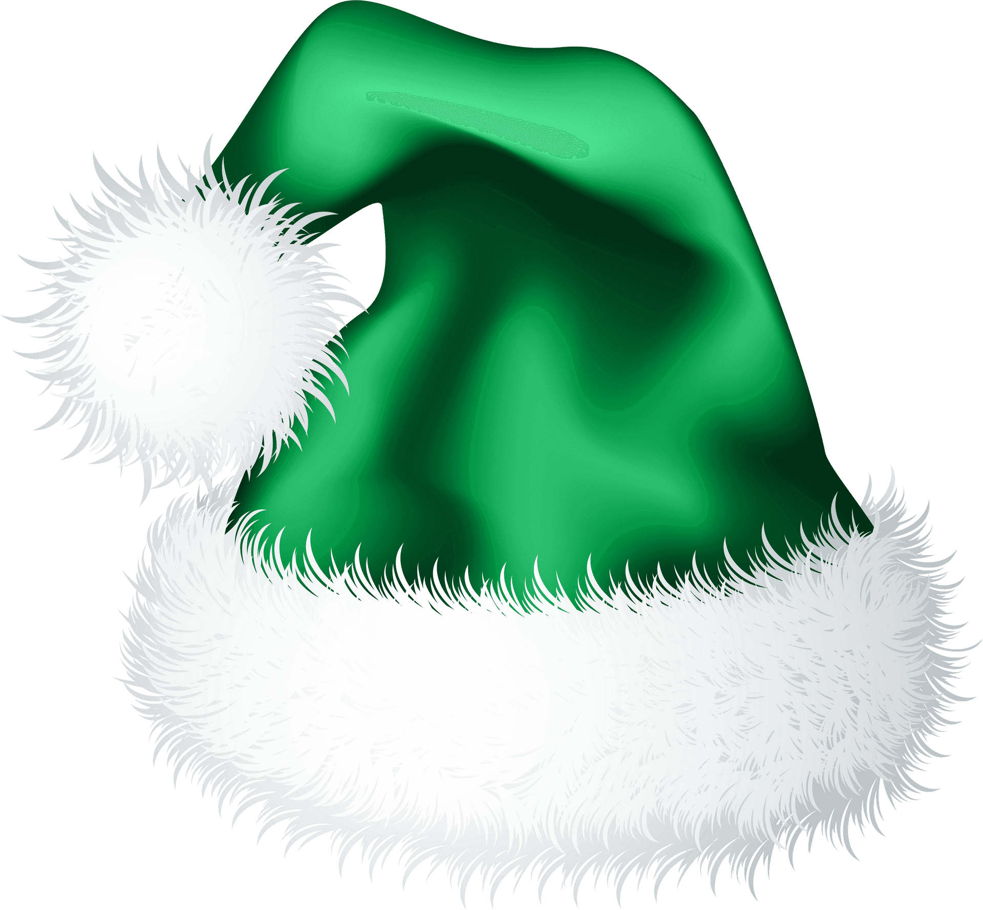 Green Santa Hat Transparent Background PNG Image