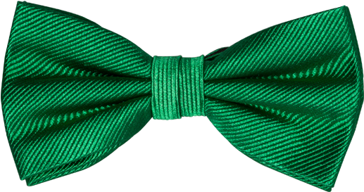 Green Satin Bow Tie PNG Image