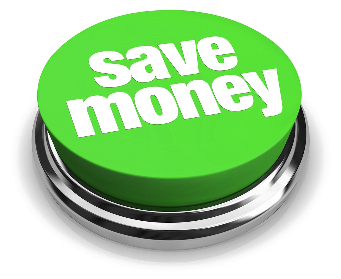 Green Save Money Button PNG Image