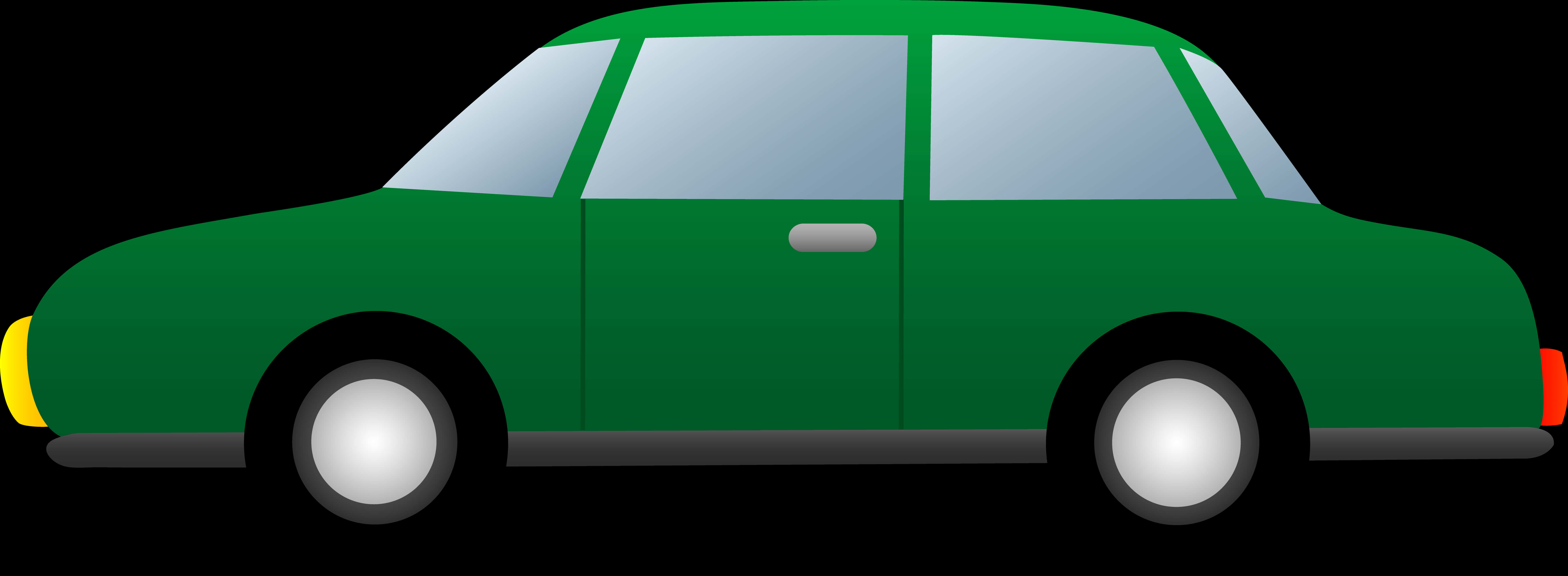 Green Sedan Vector Illustration PNG Image