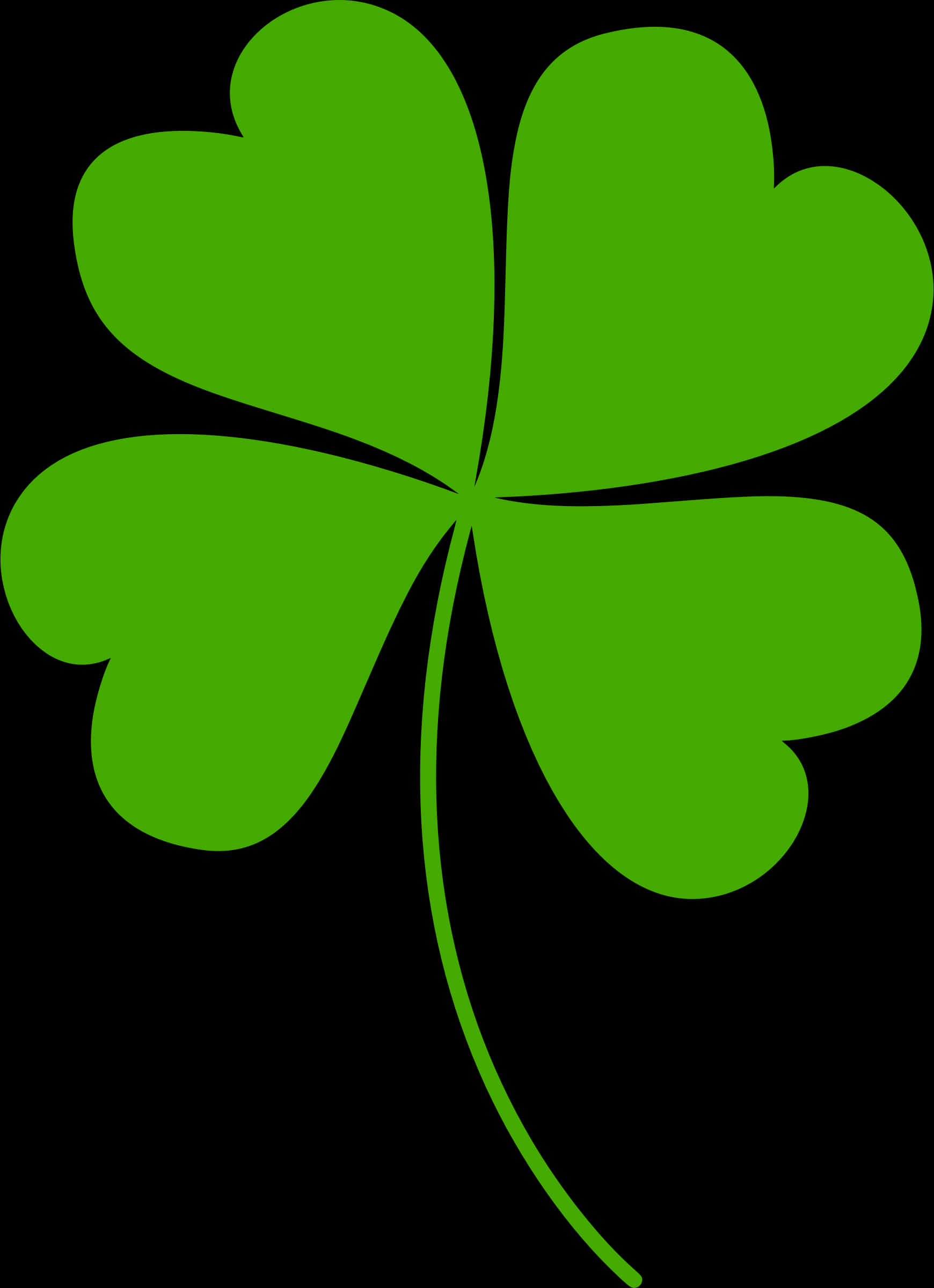 Green Shamrock Graphic PNG Image