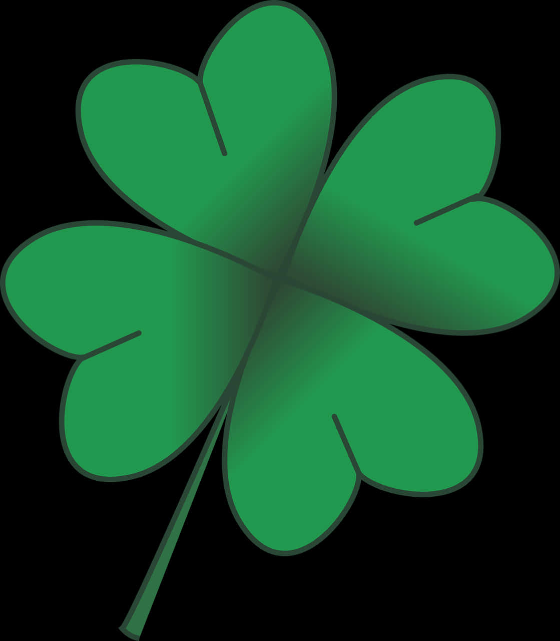 Green Shamrock Graphic PNG Image