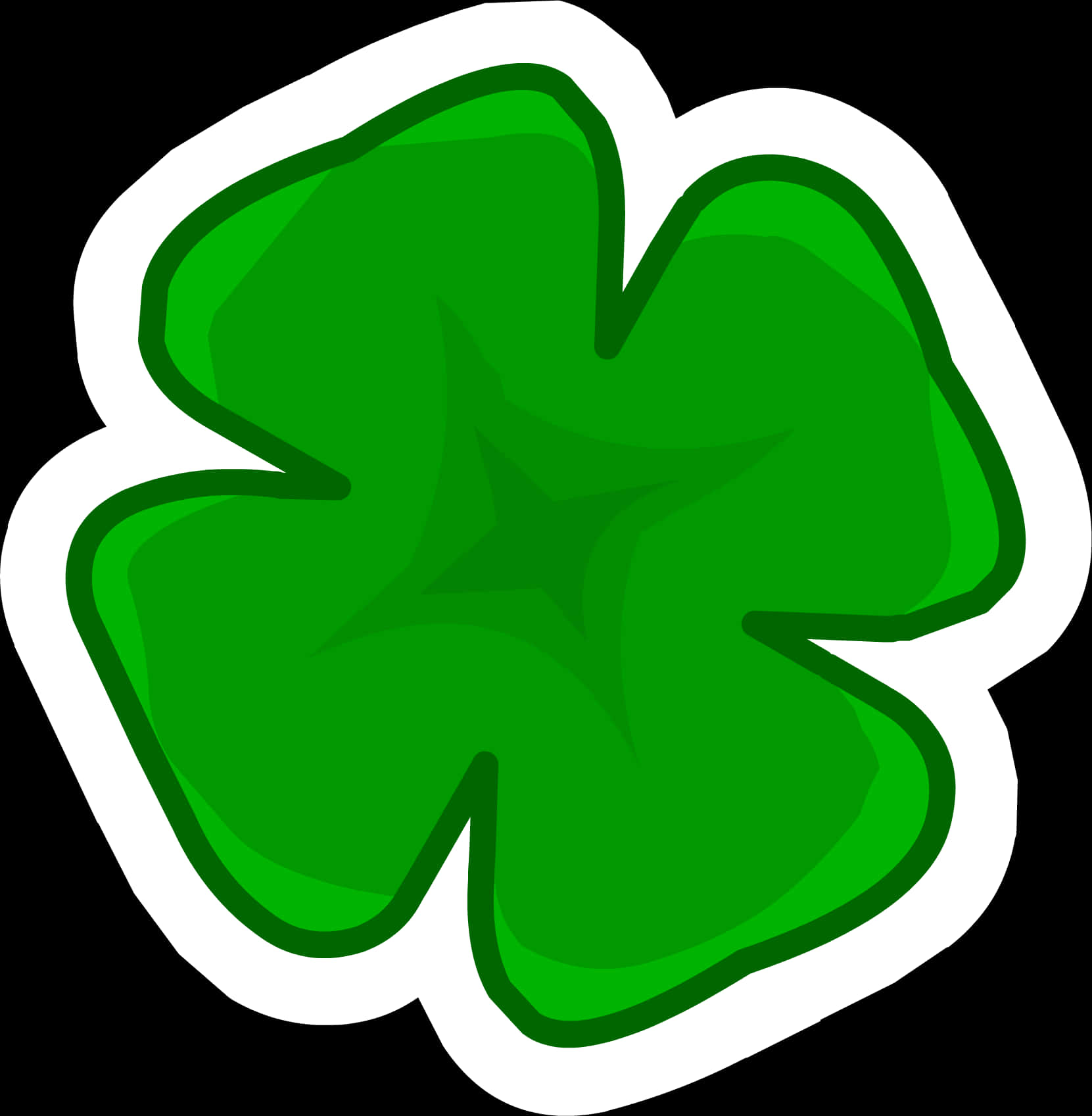 Green Shamrock Graphic PNG Image