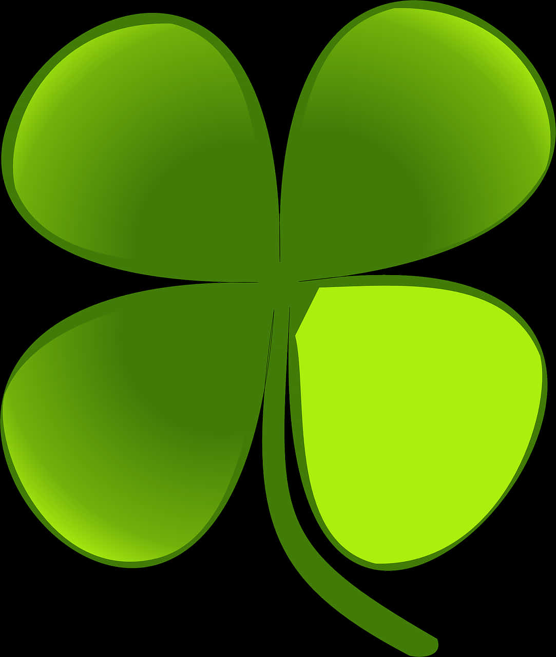 Green Shamrock Graphic PNG Image