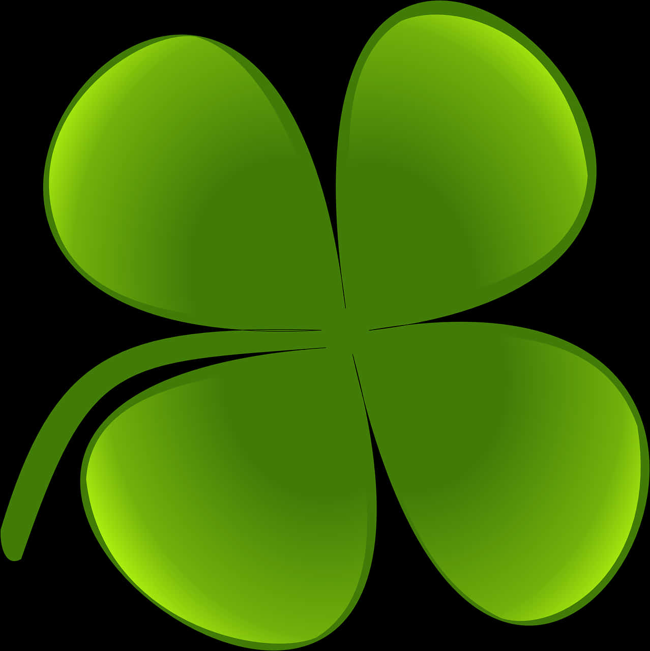 Green Shamrock Graphic PNG Image