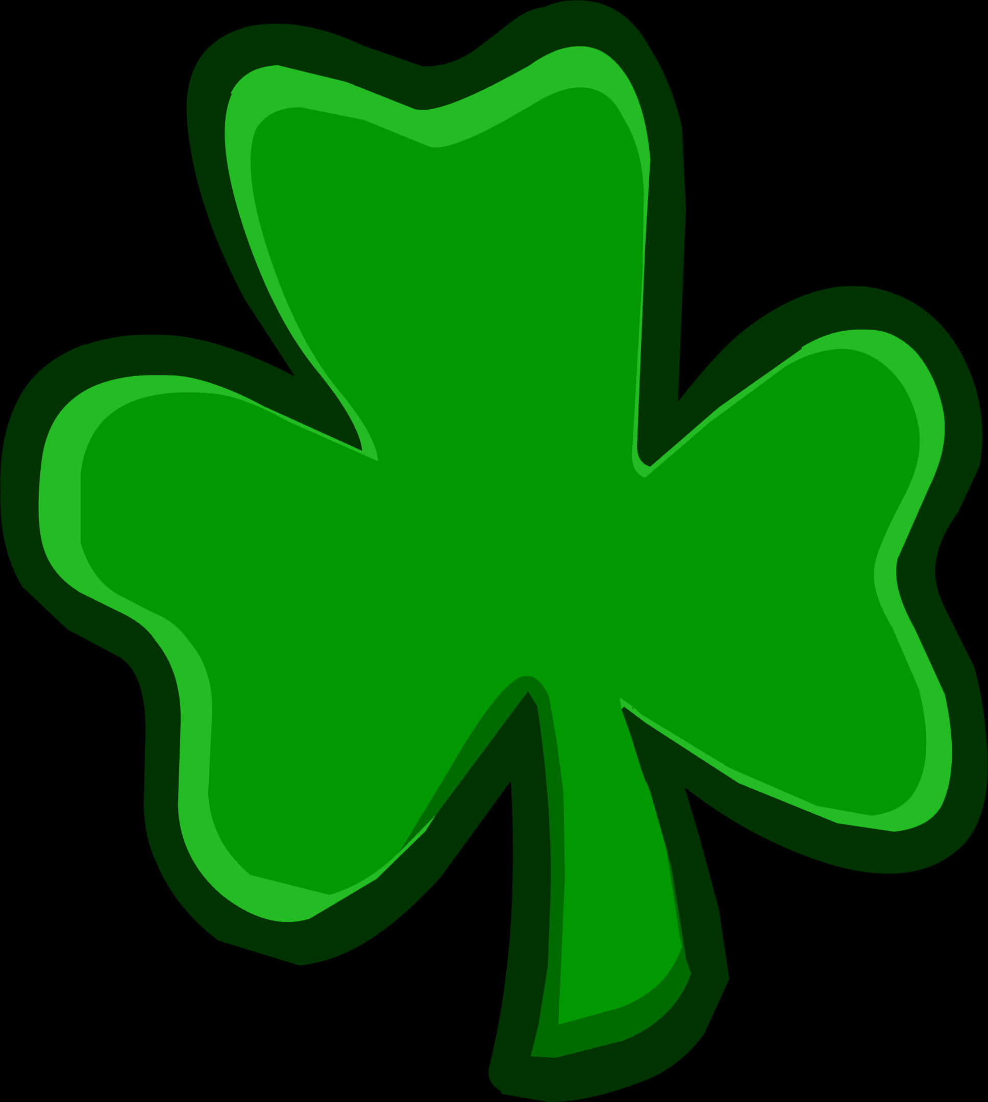 Green Shamrock Graphic PNG Image