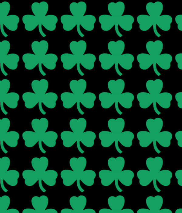 Green Shamrock Pattern Background PNG Image