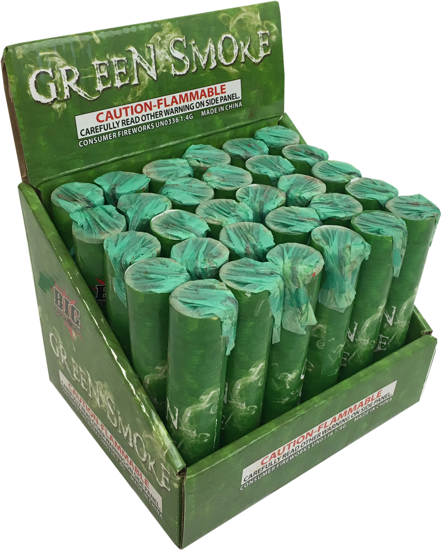 Green Smoke Fireworks Display PNG Image