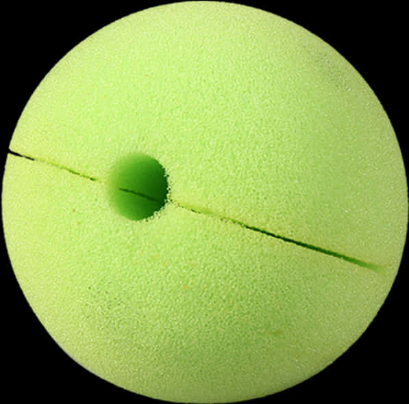 Green Spongewith Central Hole PNG Image