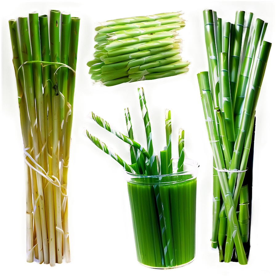 Green Straw Png Aup PNG Image