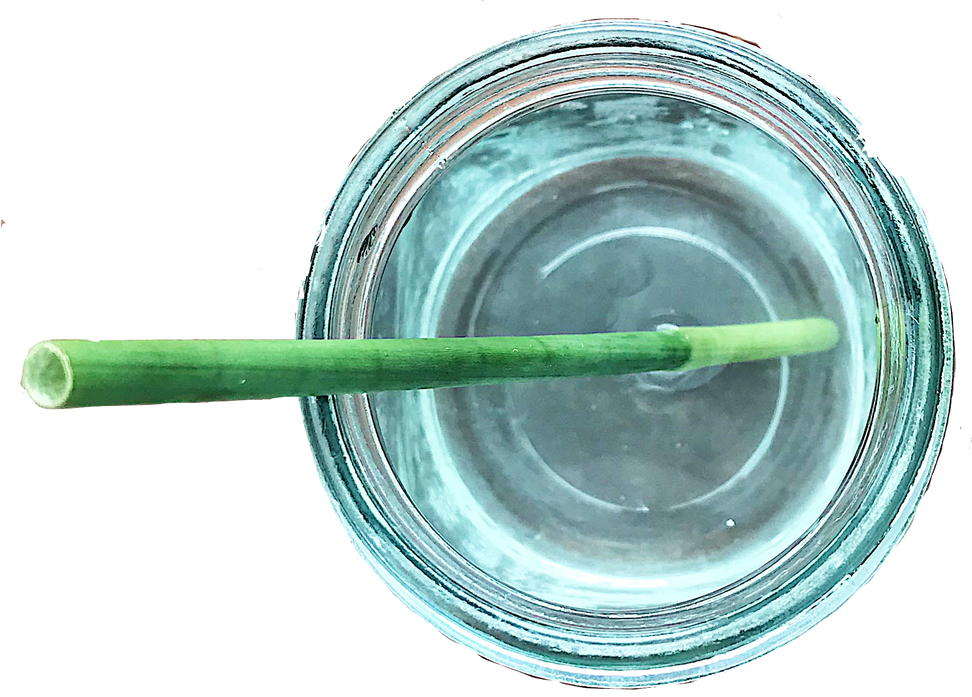 Green Strawin Glass PNG Image