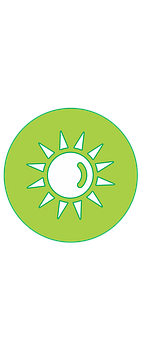 Green Sun Moon Icon PNG Image